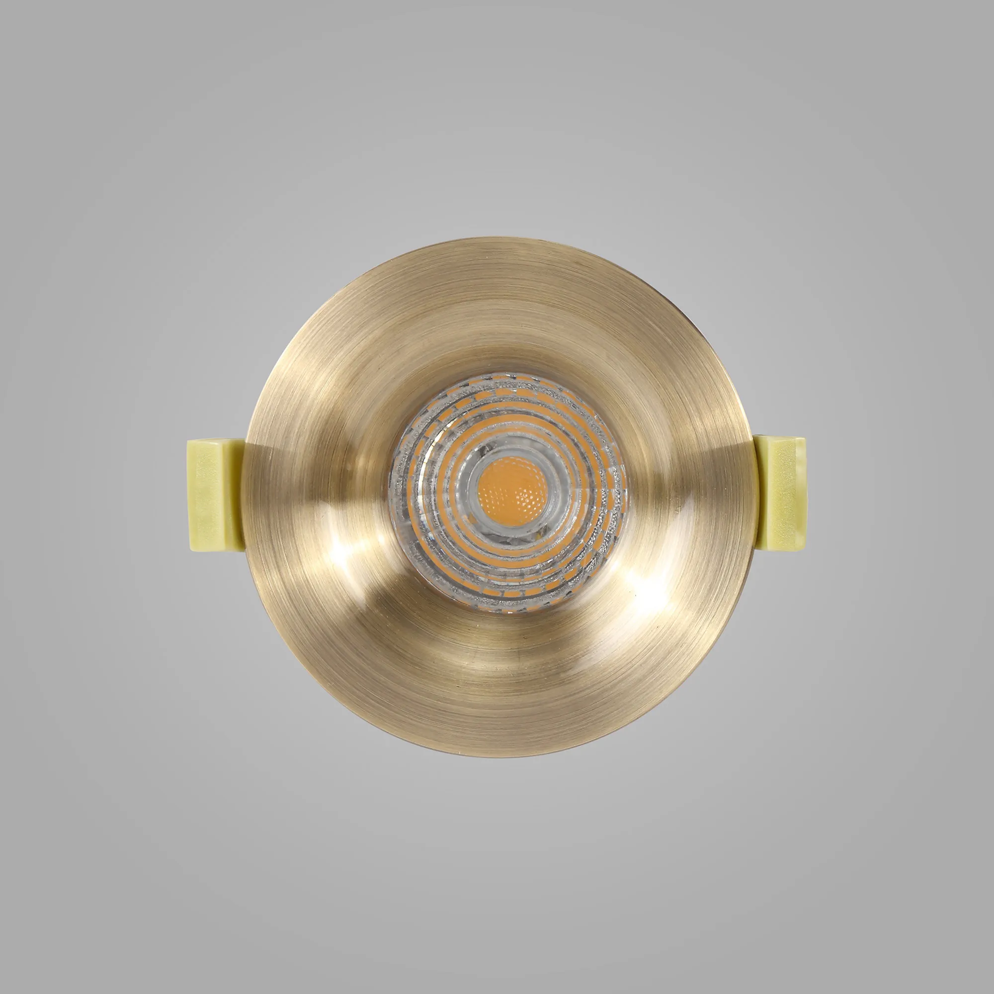Bruve GU10 Recessed Round Antique Brass IP65 Downlighter, Cut-Out 68mm DX200404  Dlux Bruve IP65